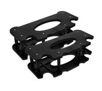 LAPYAPPE Support de Sol pour Haltères en Plastique Pp, Rack Rangement Poids Musculation 2pcs, Design Détachable et Gain de Place Maison, Noir Élégant