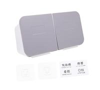 LAPYAPPE Support Mural Boîte De Coton Démaquillant Gris Couvercle Rabattable Protection Anti-poussière Plastique Robuste pour Salle De Bain Bureau Voiture