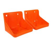 LAPYAPPE Support Pratique pour Bloc de Sel Robuste en Pp Rouge, Facile à Assembler, Forme Cylindrique, pour Ferme D'élevage, Lot de 2 Pièces