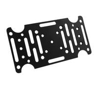 LAPYAPPE Support Robuste pour Boîte aux Lettres en Acier Carbone Noir Plaque de Base de Montage Formage Métallique Intégré Installation Facile pour Boîte aux Lettres Murale