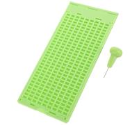 LAPYAPPE Tablette à doigts en braille pour aveugles, braille et stylet, plastique, 30 cellules, légère et portable, 1 set, pour études des aveugles