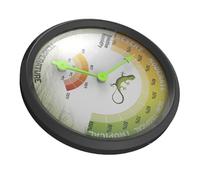 LAPYAPPE Thermomètre Température pour Mini et Aluminium Humidité Mesurer Abs Hygromètre Mécanique Précis Format sans Pile, Matériau Terrarium Reptiles Tortues