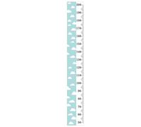 LAPYAPPE Toise Murale de Croissance Bébé en Bois et Toile Bleu Nuages, Décoration Murale Prête à Suspendre pour Chambre D'garçon et Filles 152x21 Cm