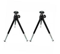 LAPYAPPE Trépied pour Téléphone Portable et Appareil Photo Numérique 2pcs Mini Télescopique en Aluminium et Plastique Noir pour Table et Photographie Entre Amis