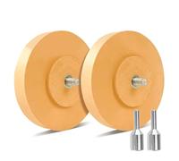 Lapyyne Lot de 2 gommes pour enlever les autocollants de roue avec adaptateur, 10,2 cm, gomme en caoutchouc pour perceuse, enlève le vinyle de voiture, facile à installer et à utiliser