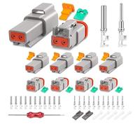 Lapyyne Lot de 5 connecteurs DT à 2 broches - Connecteur DT étanche - Taille 16 - Contacts estampés - Bouchons d'étanchéité pour voiture, camion, moto - Facile à utiliser