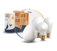 Laqi Circadian - Kit de démarrage avec Hub et Ampoules LED E27 AUTOMATIQUE | Cycle Solaire 24h : de 2200K à 5800K, 0 à 800 Lumens - Réveil Simulateur d'Aube - Sommeil et Bien-Être (Mix, 3, unité)