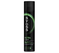 SYOSS, Laque, Tenue Ultra, 3en1, Coiffage, Soin, Tenue longue durée, Formule au complexe vitaminé, Provitamine B5, Niacinamide, Fixation très forte, Performance Professionnelle, 300ml