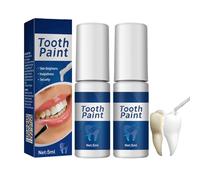 Laque Dentaire Blanchissante Instantanée, Nouveau Polish Dentaire Uptight White, Peinture Émail, Haleine Fraîche, Dents Instantanées Pour Éliminer Les Taches (2pcs)