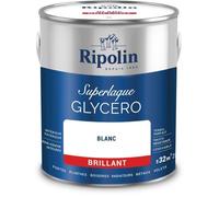 RIPOLIN - Peinture Laque Glycéro Intérieure/Extérieure - Boiseries et Structures Métalliques - Résistance Accrue - Durabilité Remarquable - Blanc - Brillant - 2L