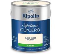 Laque glycéro blanc cassé RAL 9001 satin - RIPOLIN - 2 L