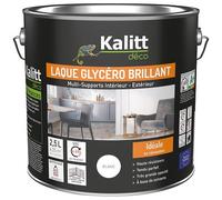 Laque glycéro Brillant Multi-supports 2.5 L Blanc