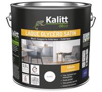 Laque glycéro Satin Multi-supports 2.5 L Blanc