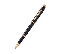 Laque noire Century II avec stylo à bille de rendez-vous plaqué or 23 carats
