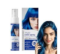 Laque temporaire bleue - Crazy Blue Hair Color - Lavable - Spray de craie non nocif - Couleur instantanée - Pour festival, fête d'Halloween - Végétalien non testé sur les animaux