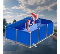 Lar Aquarium d'extérieur pour koï - Piscine hors sol en PVC avec acier e, 2 × 2 × 0,9 m (6,5 × 6,5 × 2,2,7 m) - Habitat idéal pour les poissons et la culture