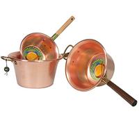LAR DI NOSEDA Chaudron en cuivre avec Manche en Bois cm20 Pots