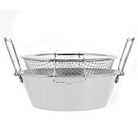LAR DI NOSEDA Friteuse en Acier Inoxydable avec Grille Cm 30 Article pour la Cuisine