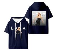 Lara Fabian Tour 2025 T-shirt à capuche Hip Hop Pull à manches courtes Mode T-shirt Cool Wear, bleu marine, 4XL