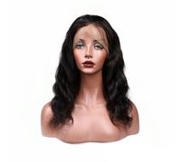 Larafona 100% Humain Cheveux Perruque 360 Lace Wig Naturelle Ondules Cheveux Noir 1B Preplucked with Baby Hair Body Wave Hair Wig 20inch/50cm