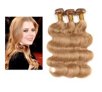 Larafona Hair Body Wave Tissage Blond 27# Cheveux Naturels Humain Ondules Brazilian Virgin Human Hair Bundles (14"16"18")