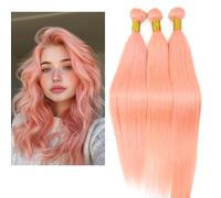 Larafona Hair Rose Cheveux Exensions Tissage 100% Remy Human Hair Bundles Bresiliens Vierges Cheveux Lisse 3pcs (16"18"20")