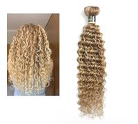 Larafona Hair Tissage Naturelle Blond Highlight Brun Curly Humain Cheveux Mèches Deep Wave Human Hair Bundles 100g/pc 16inch/40cm