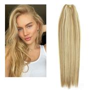 Larafona Hair Tissage Nautrelle Bresilien Meches 100% Remy Humain Cheveux Tissage, Lisse Highlights Brun/Blond P8/613# 100g/pc 24inch/60cm