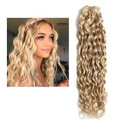 Larafona Hair Tissage Ondulés Blond Highlights Brun Nautrelle Extensions 100% Remy Humain Cheveux Weave P8/613# 100g/Boule 18inch/45cm