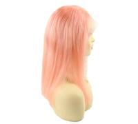 Larafona Naturel Perruque Femme Full Lace Wig Rose Cheveux BOB Court Wig 100% Remy Cheveux Humain Pre Plucked 10inch/25cm