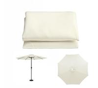 LARAKVEAKV Toile de rechange pour parasol de terrasse à 8 baleines, 2,7 m, 3 m, 3,4 m, pour parasol déporté (beige, 3,5 m)