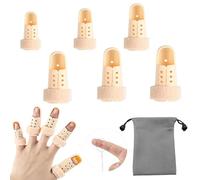 Laralily Lot de 6 attelles de doigt pour petit doigt, support de doigt multi-usages, attelle de doigt du milieu, confortables et respirantes, pour le jardinage et l'entraînement de basket-ball