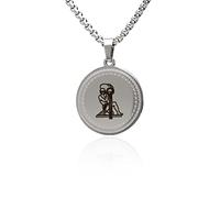 LaraZeidler Berlin Collier pour Homme et Femme en Acier Inoxydable avec Pendentif Signe du Zodiaque Personnalisé Longueur de Chaîne Choissable., Acier inoxydable
