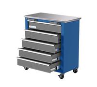 LARBANKE Chariot à Outils à 5 Tiroirs,Chariot d'atelier sur roulettes avec Verrouillage à Clé et Inserts de Tiroir,Chariot d'atelier avec Boucle de Connexion et Peut être Combiné avec Un Grand