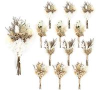 Larber 12Pcs Mini Bouquet De Fleurs Séchées Mini Bouquet Fleurs Séchées Naturelles Fleur Sechees Decoration avec Tige pour DIY Photo Photographie Prop Vase Mariage Party Home Décoration