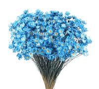 Larber 300 Pièces Fleurs Séchées Brésiliennes Mini Bouquet Fleurs Séchées Bleu Daisy Gypsophile Naturelles Étoile Séchée Petit Arrangement de Marguerites Camomille Mariage Décoration (Bleu au trésor)