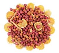 Larber Lot de mini gousses de citrouille séchées naturelles avec tranches d'orange séchées et bâtons de cannelle, mini pot-pourri d'automne pour la maison et la ferme, centre de table