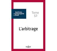 L'arbitrage - Tome 52 (52)