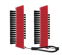 Larbois Lot de 2 brosses à ongles robustes pour nettoyer les ongles des doigts - Brosse à ongles mécanique double face avec corde de suspension - Pour enlever la saleté et la peinture - Rouge