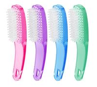 Larbois Lot de 4 brosses à ongles pour le nettoyage des ongles des doigts, brosses à ongles pour le nettoyage des ongles des orteils et des ongles, pour homme et femme (couleur 3)