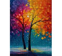 l'arbre Arc - en - Ciel Puzzle 1000 Pieces, Puzzle Adulte 1000, Impossible Classique Jigsaw, Familial Puzzles Jeu de, Jigsaws en Bois, pour Jeu Éducatif Défi, Décoration Murale Cadeau FNKL5-85