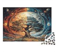 l'arbre Cosmique Casse-tête 1000 Pièces en Carton De Qualité Supérieure, Jeu De Puzzles en Lot Concentration Training Puzzle pour La Décoration Murale Et Les Cadeaux, Secret Santa Origin
