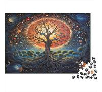 l'arbre Cosmique Puzzle 1000 Pièces Adulte avec Couleurs Éclatantes, Puzzles pour Adultes énigme De Compétence Logique pour Une Activité Zen, Puzzle Cadeau d'anniversaire 52x38cm/1000pcs