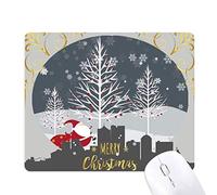 l'arbre de noël santa claus flocon de neige la nuit de noël, tapis de souris en caoutchouc