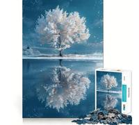 l'arbre de Vie d'hiver Puzzle de 1000 pièces pour Adolescents Jeu de réflexion et de Groupe Découpe de précision pour Les fêtes 38x52cm