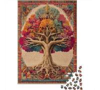 l'arbre de Vie est aux Couleurs Vives et éclatantes 1000 Pièces, Puzzle Impossible pour Adultes, Cadeaux, pour Enfants38x26cm/1000pcs