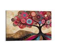 L'arbre de vie Impression Sur Toile L'art des arbres Image Sur Toile Tableau Mural Peinture À L'huile Minimalistes Art DecoSourision Pour Maison Bain Salon 16x24inch(40x60cm)