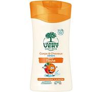 L'Arbre Vert Bien-être Corps et cheveux Enfants Parfum Pêche - pH Neutre et Hypoallergénique et PH Neutre - 95% d'ingrédients d'origine naturelle - 250mL