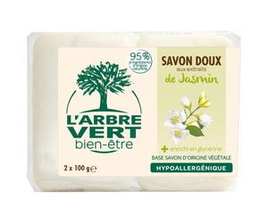 L'Arbre Vert Bien-Être Savon Doux Aux Extraits De Jasmin Pièces 2x100g