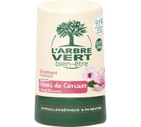 L'ARBRE VERT - Déodorant Bille 24h Douceur Fleurs de Cerisier & Hamamélis, Peau Hypoallergénique (50mL) - Lot de 3 - vendu par Lot